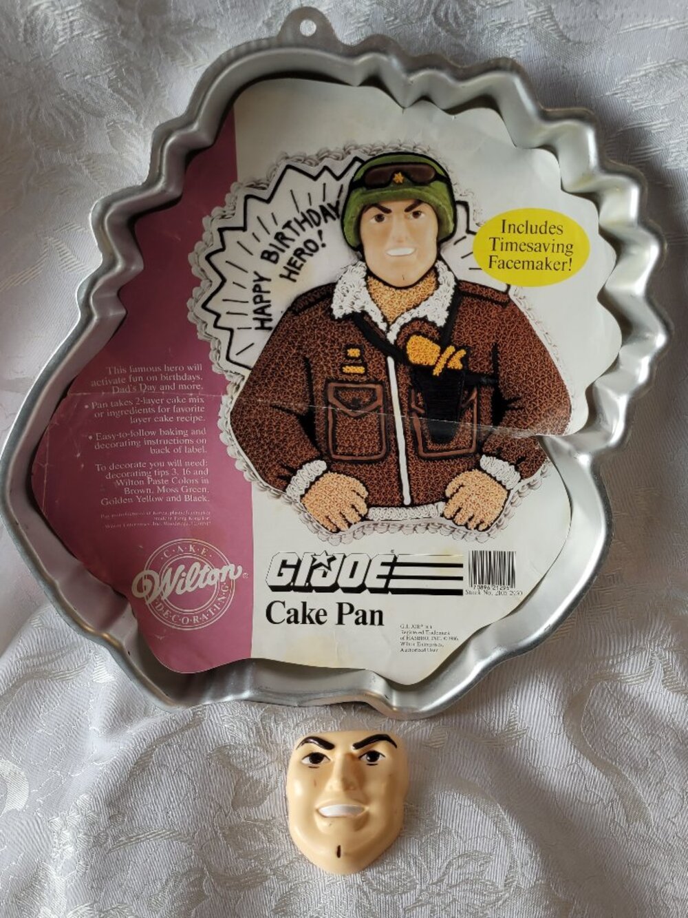 Vintage Gi Joe Hasbro Happy Birthday Soldier cake pan face insert